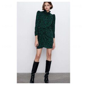 ZARA Bloggers Fav Floral Draped Mini Dress